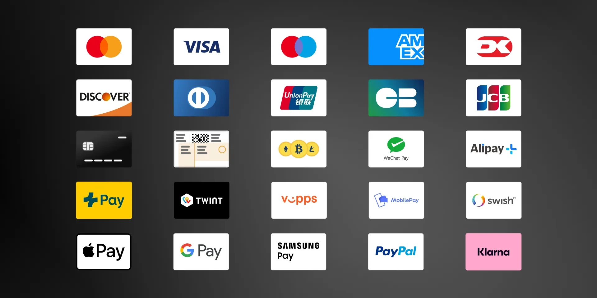 17c.com支持的多种安全支付方式图标展示